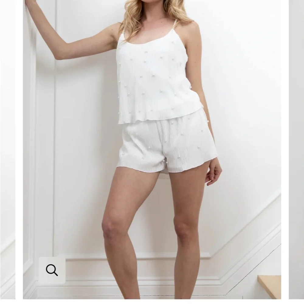 Waverles Piper Pearly Pleat Bridal Tank Set in Dove - Picture 1 of 3